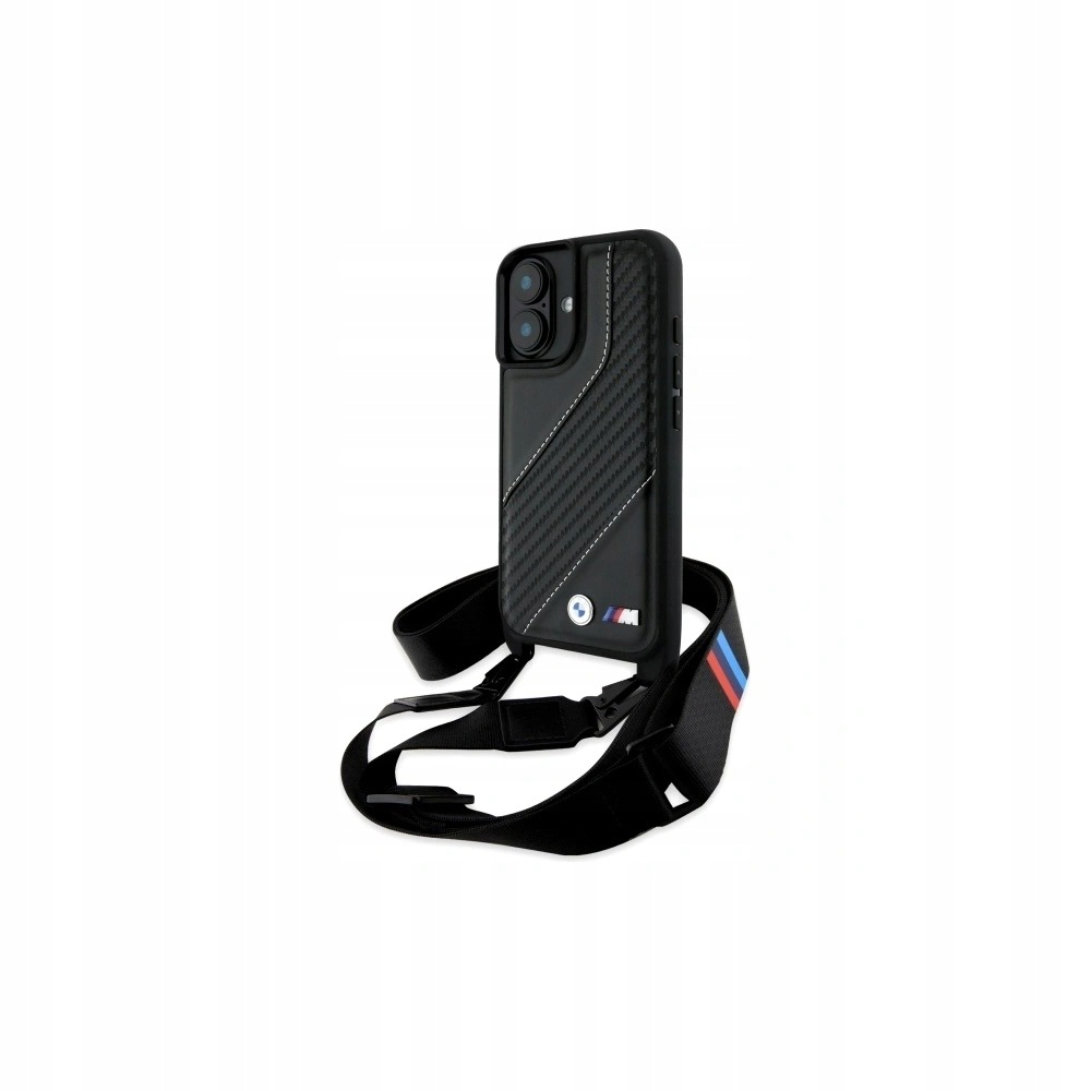 Pouzdro Bmw M Edition iPhone 16 Plus hardcase Carbon Stripe černé