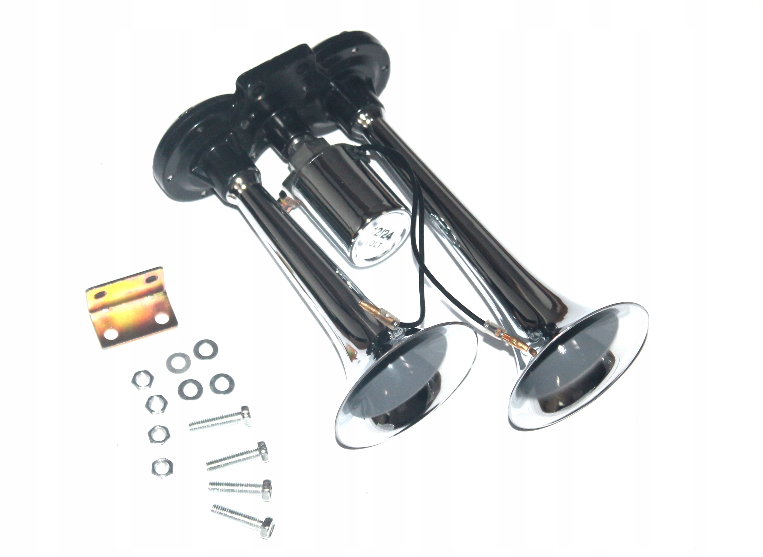 Klakson pneumatyczny FANFARA SYGNAŁ 12/24V 17/22cm