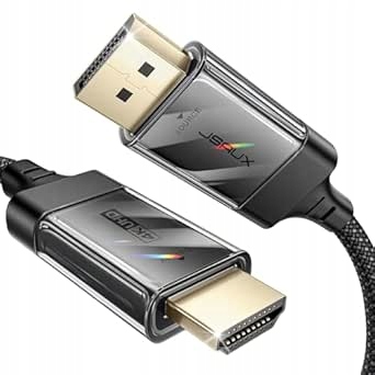 KABEL PRZEJŚCIÓWKA DISPPLAYPORT DO HDMI JSAUX 3M OPLOT 4K 30HZ