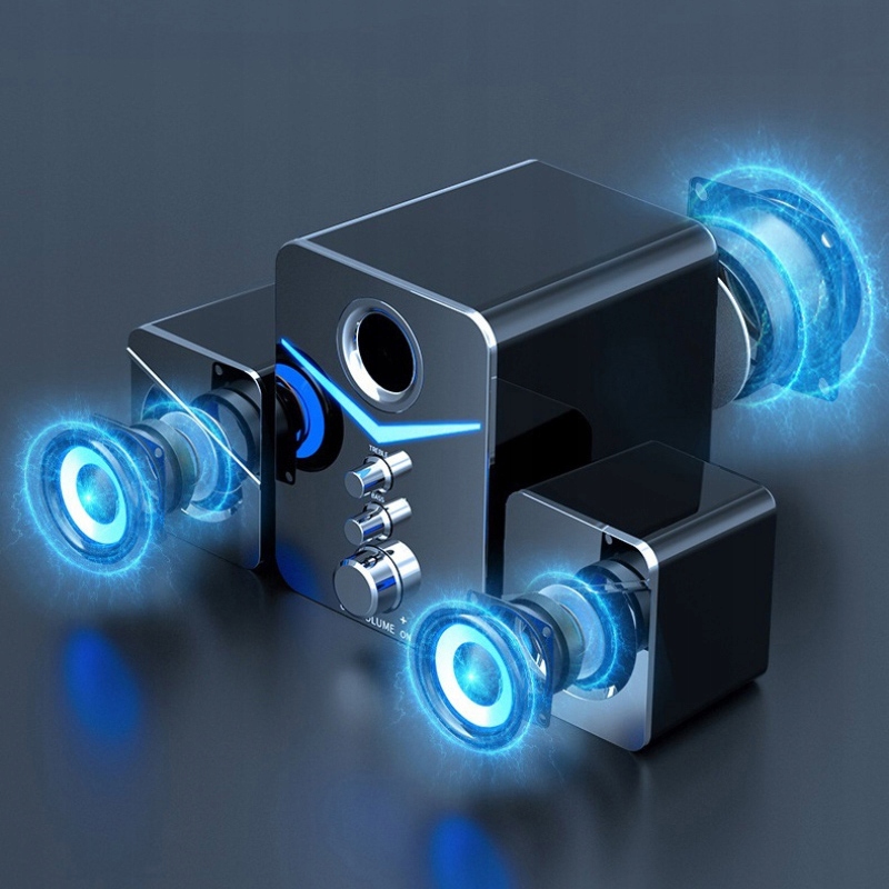 GŁOŚNIKI KOMPUTEROWE PC PODŚWIETLANE LED USB 2.1 Marka inna