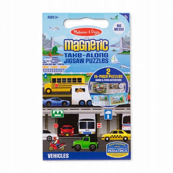 

Puzzle Magnetyczne książeczka Pojazdy Auta Melissa