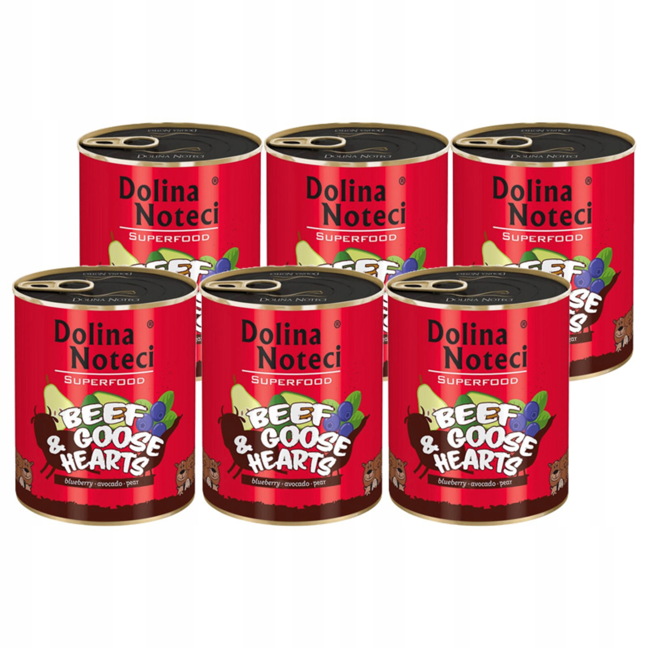 Vlhké krmivo pro psa Dolina Noteci Superfood Hovězí Husí 12x800g