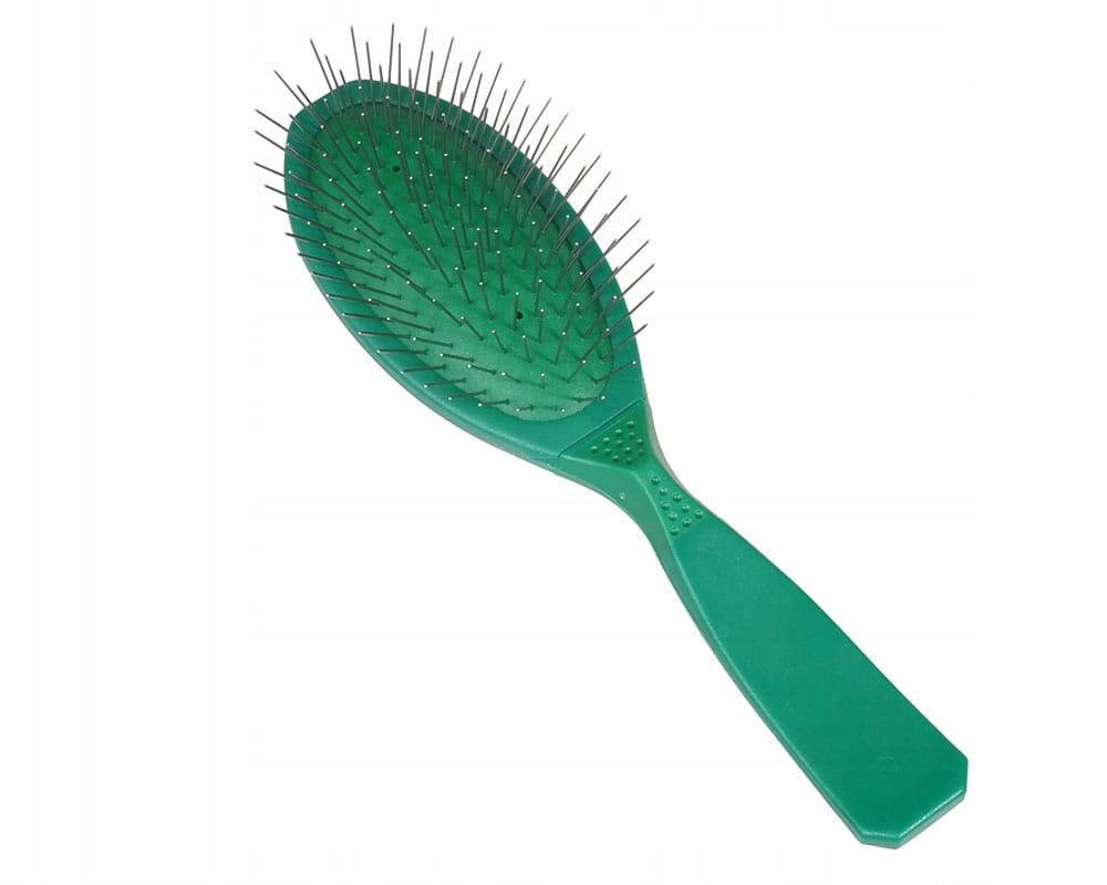 Levně Kartáč Pin Brush velký (M) tmavě zelený, měkký značky Madan's