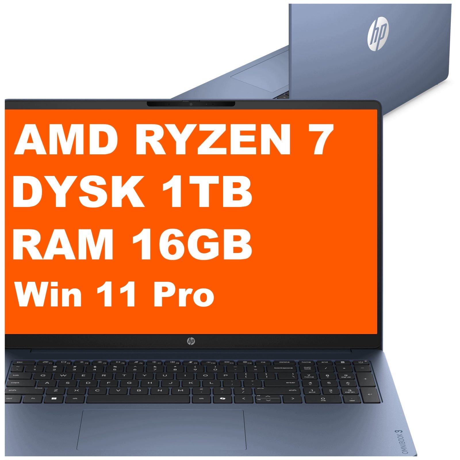 Laptop Hp OmniBook 3 Ai 16-bw Ryzen 7 16GB 1TB Radeon Wuxga W11 Pro