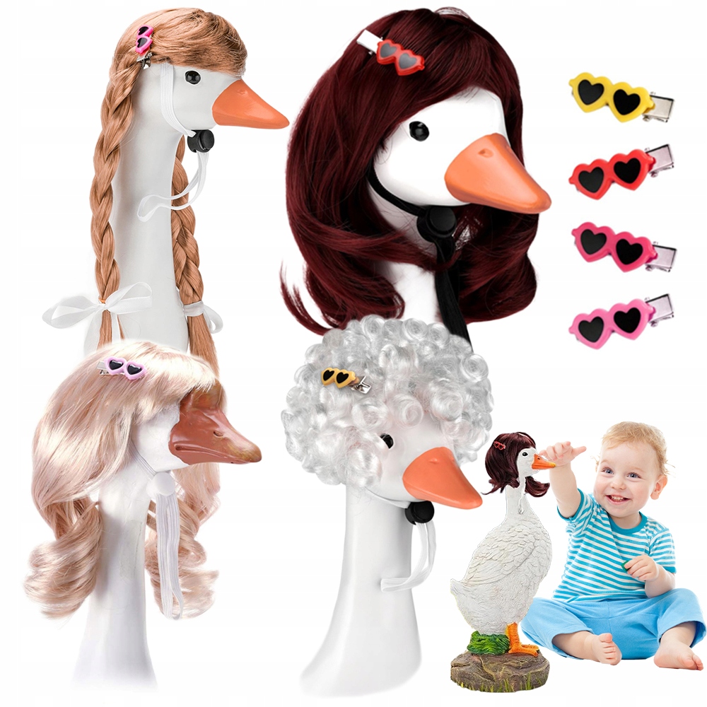 Paruky Pro Zahradní Husy 4 Kusy Dekorace Strašák