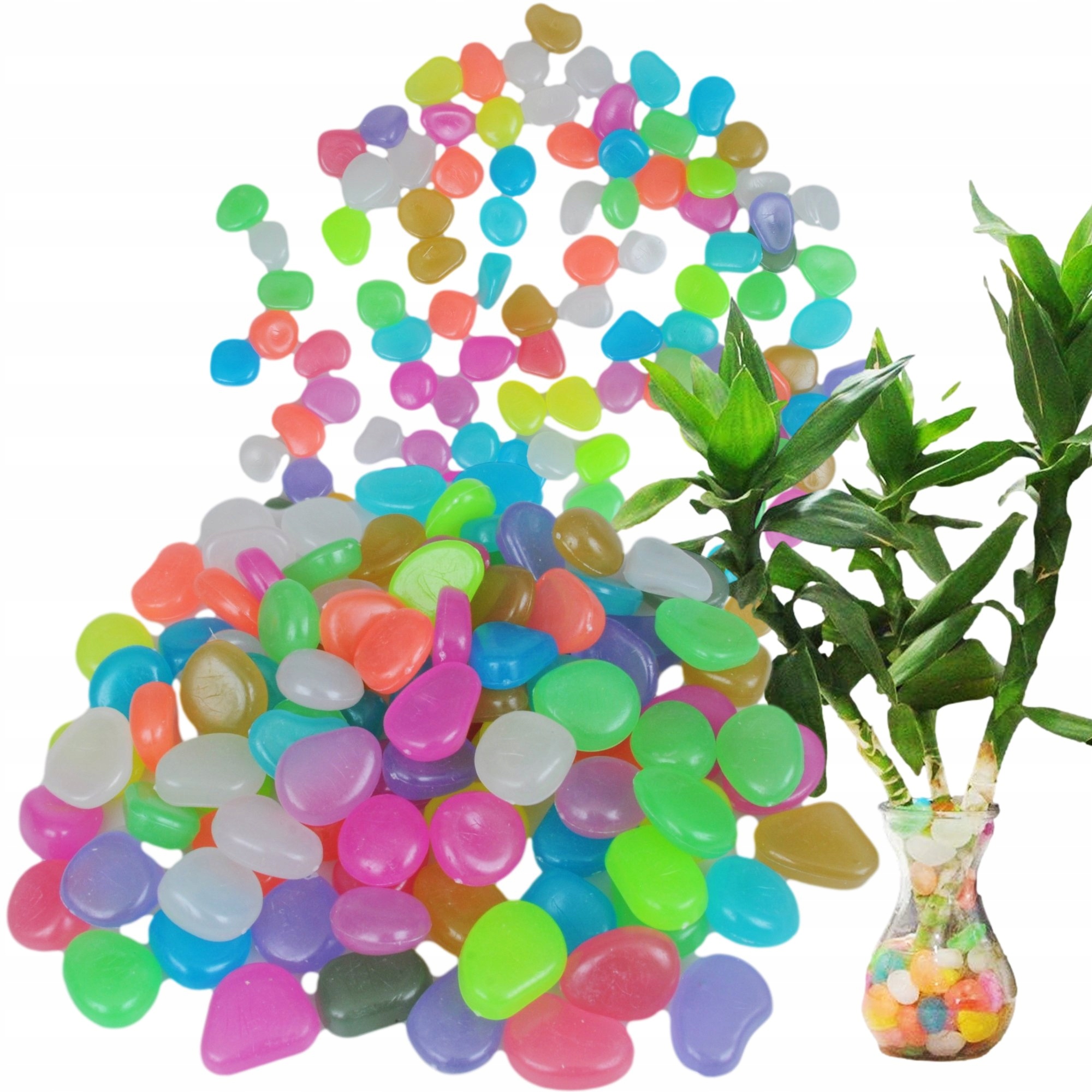 KAMIENIE ŚWIECĄCE FLUORESCENCYJNE KAMYKI 100SZT