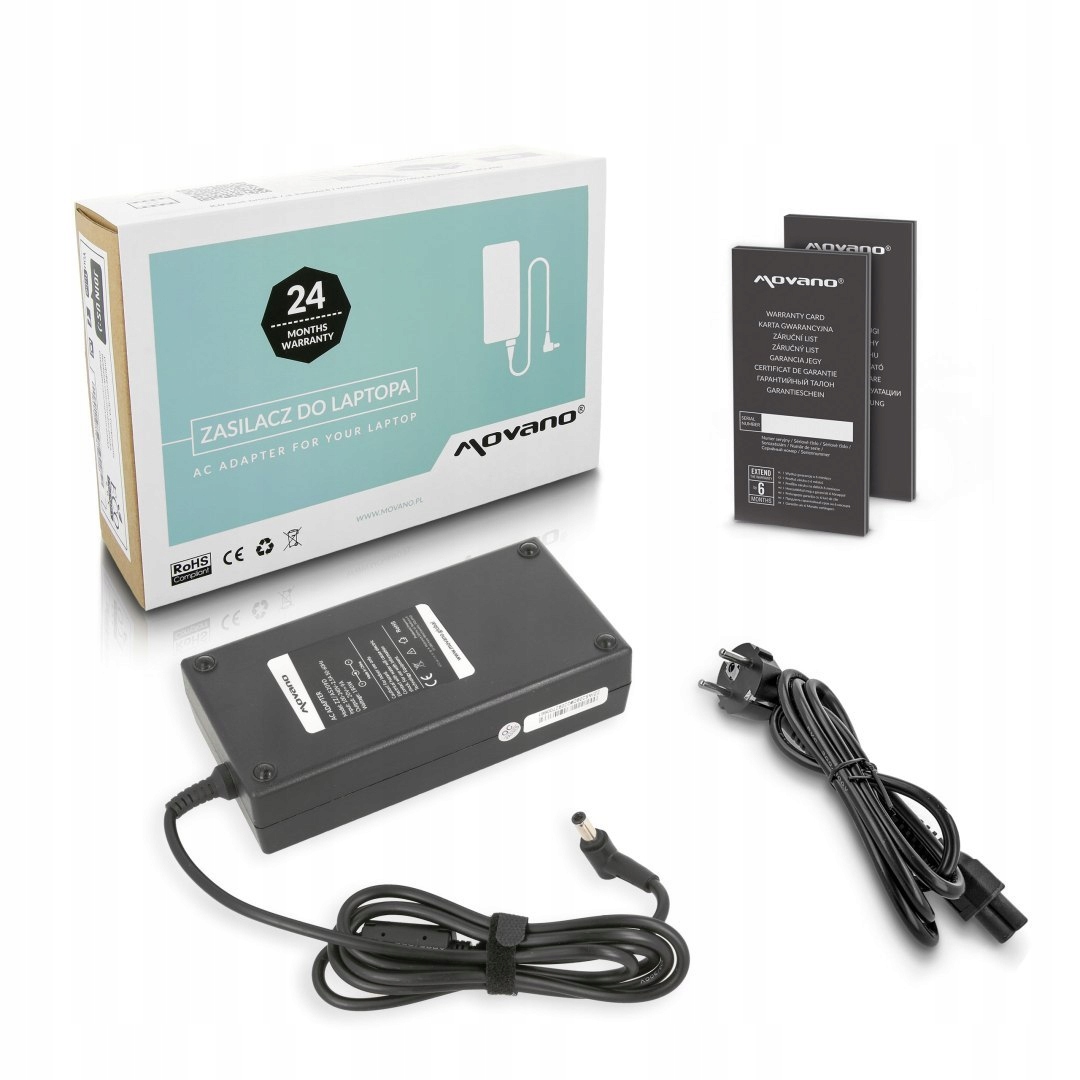 Napájecí adaptér Movano 20v 9a (6.0x3.7 pin) 180W pro Asus