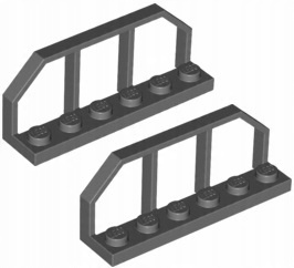 

4You Lego Train Pociąg 6583 Barierka Szary (2szt)