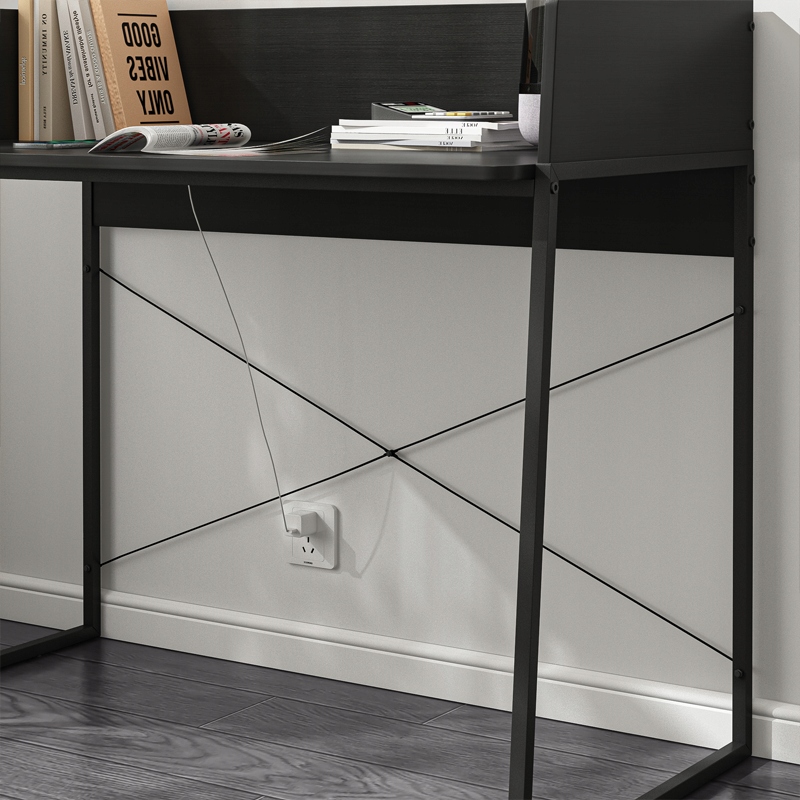 BIURKO KOMPUTEROWE NOWOCZESNE INDUSTRIALNE VINTAGE LOFT STOLIK CZARNE 100CM Kolor mebla odcienie brązu