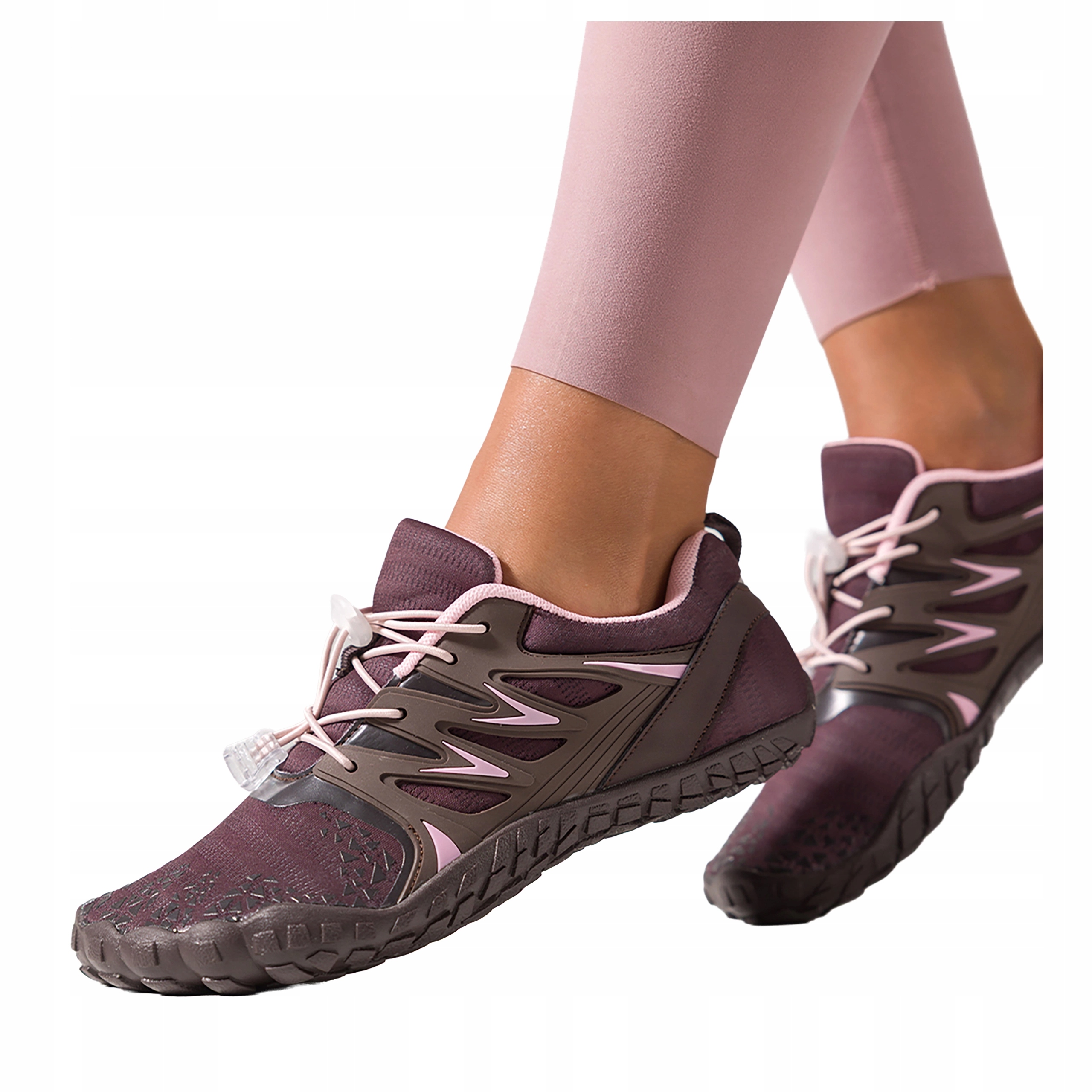 Sportovní boty Čokoládové Barefoot Dámské Šněrovací Široké Pohodlné r 36