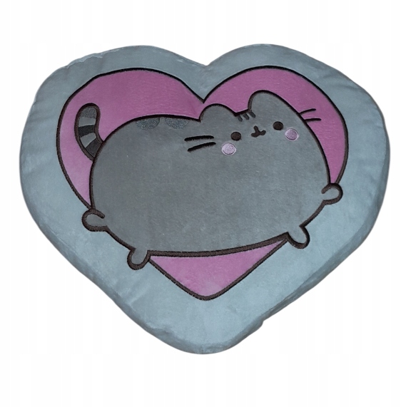 PODUSZKA KOT PUSHEEN SERCE SZARA IDEALNA