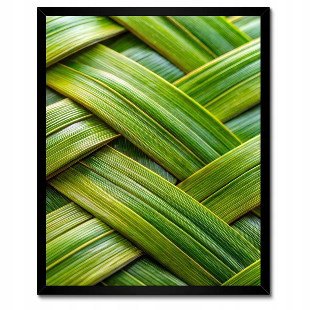Plakáty v rámu 40x50 Zelená pletenina Zelený ratan