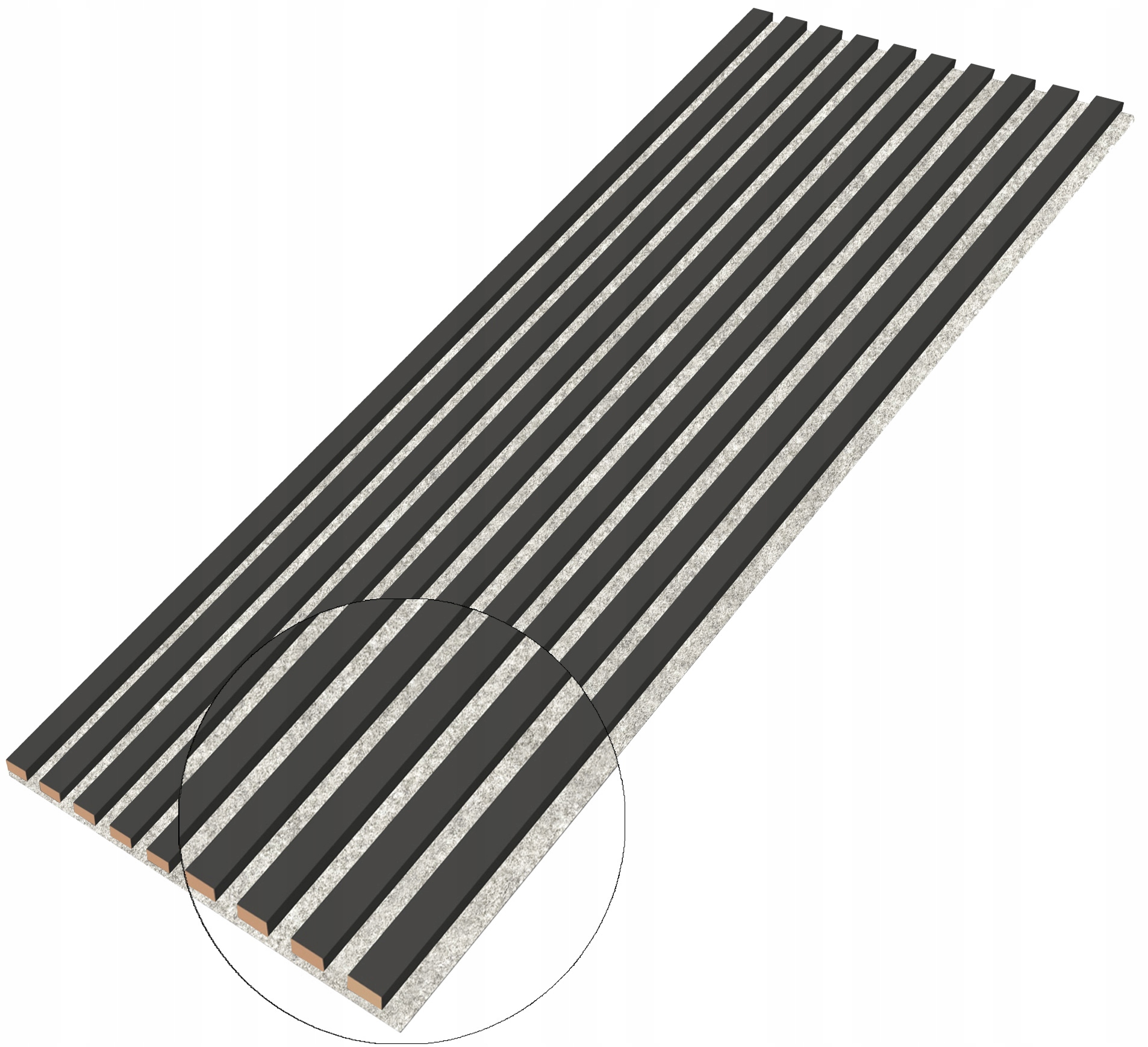 Lamelové nástěnné dekorativní panely na Šedém Plsti 10 antracit 275x46