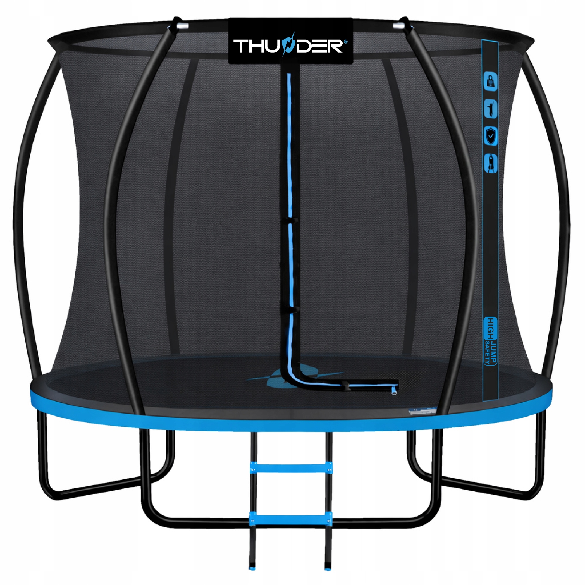Trampolina Ogrodowa 8ft 244CM wytrzymała batut do skakania z siatką Thunder