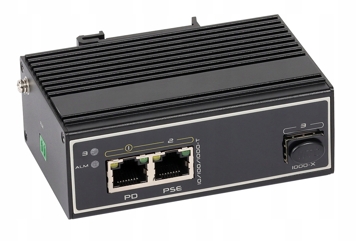 Switch průmyslový PoE Ultipower 321SFP 2xGE (1xPD 30W, 1xPoE 30W) 1xSFP