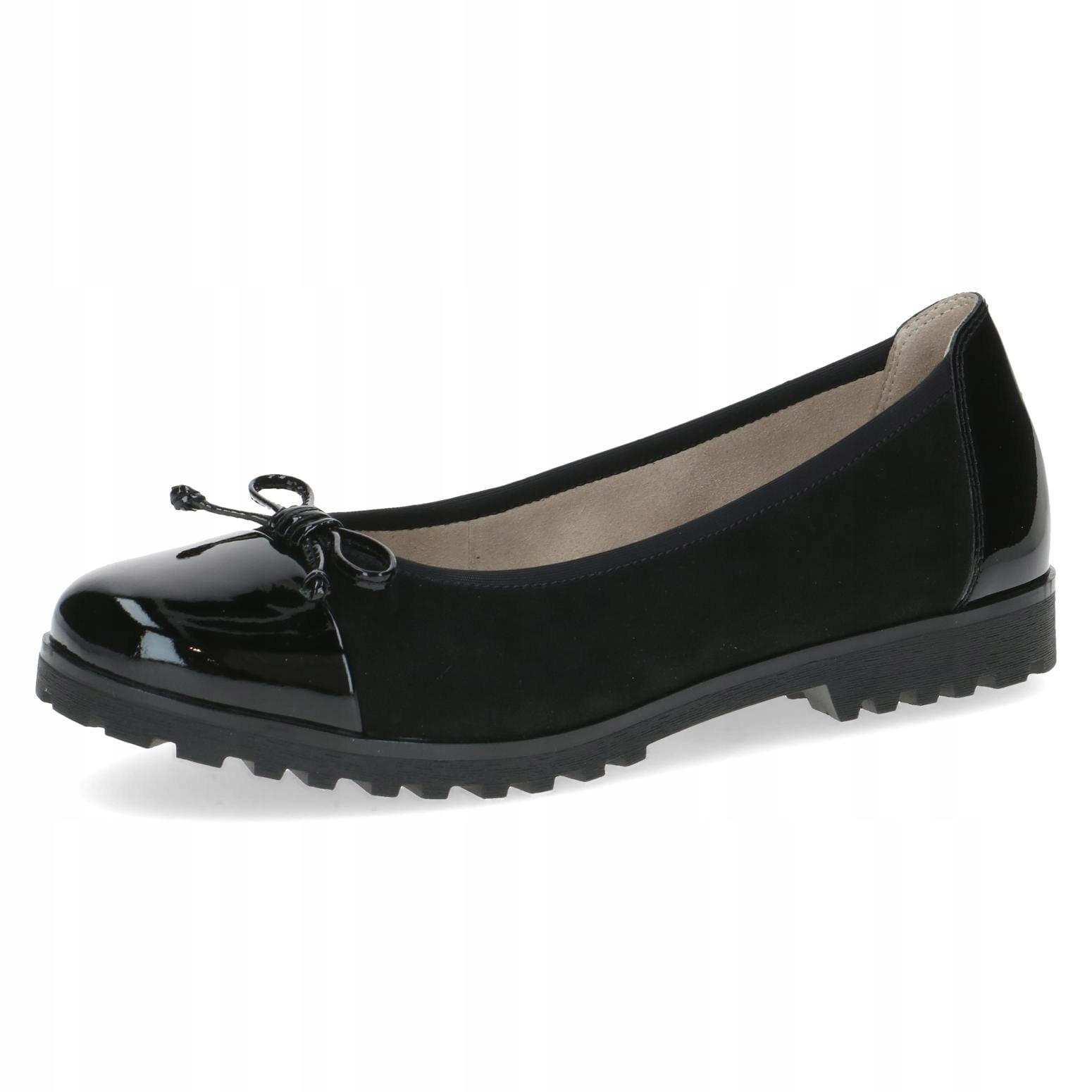 Černé elegantní kožené baleríny Vivian [22150-45-004] [Velikost 38]