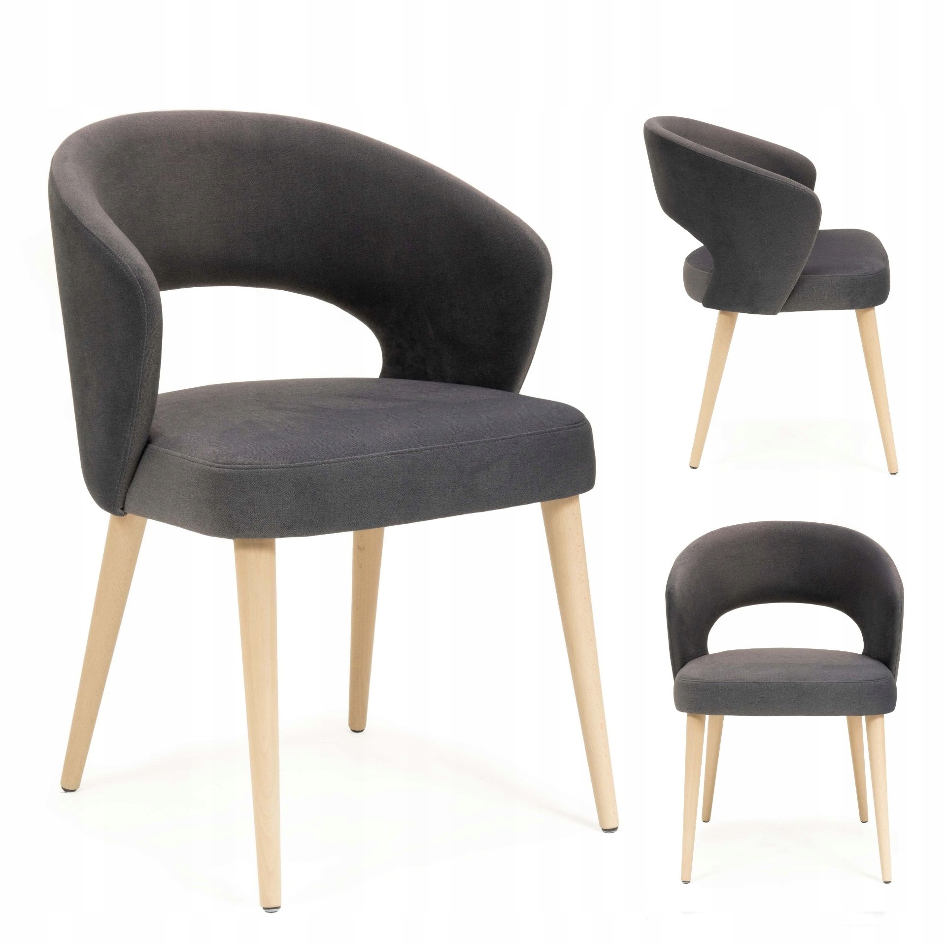 Moderní židle do obývacího pokoje Kancelář Jídelna Výjimečný design CANELLI6 černá