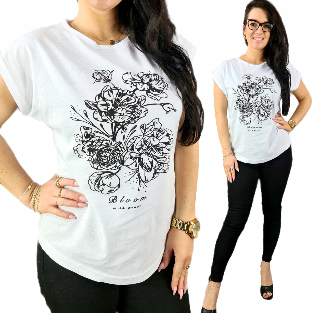 

Bluzka koszulka Bawełna Tshirt Top print Wzory, XL
