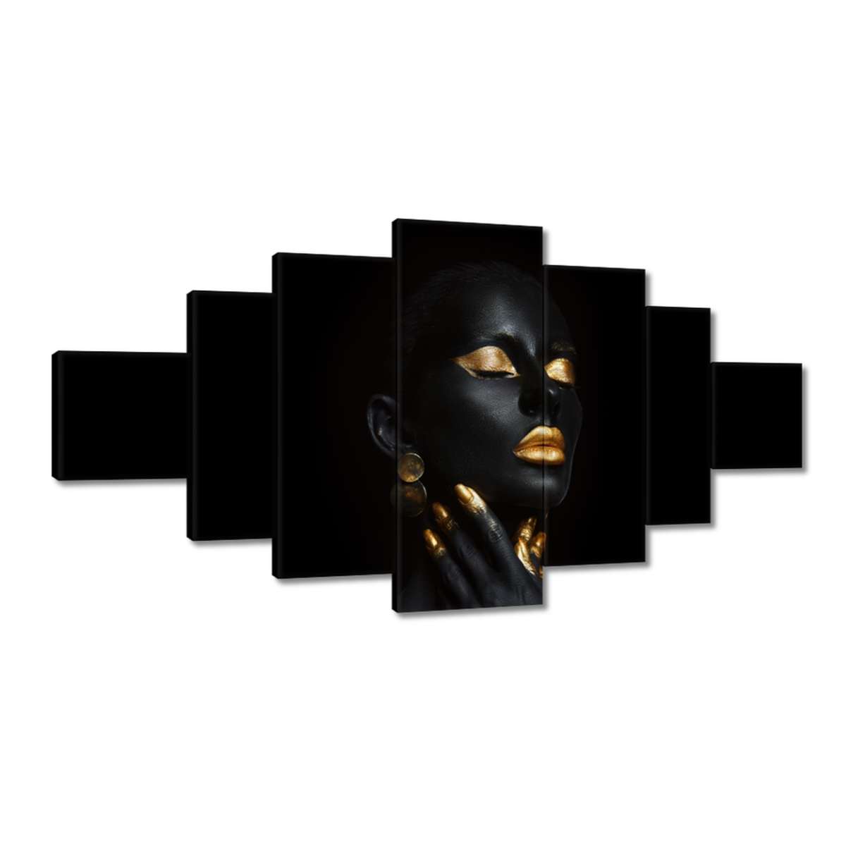 Obrazy 200x100 Tvář posetá zlatem