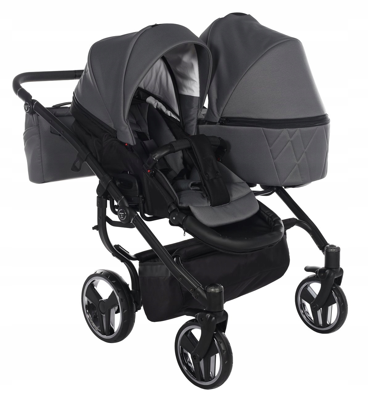 Junama Duo V3 wózek bliźniak 2w1 rok po roku 78cm dla dzieci Model Duo v3
