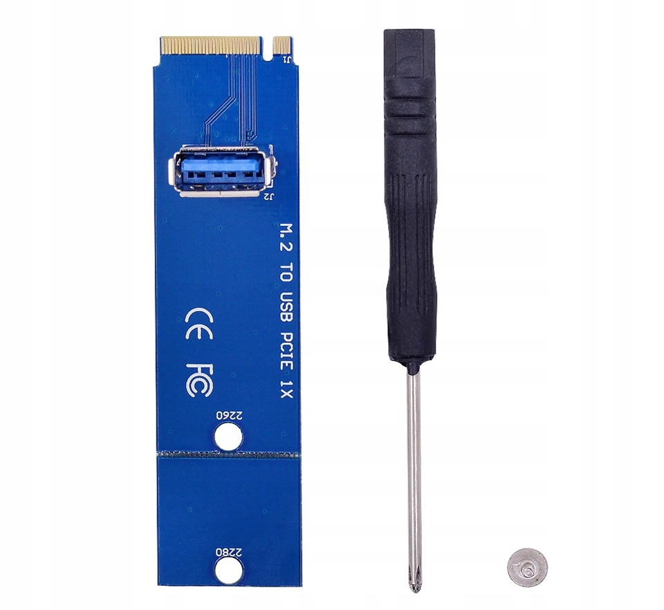 Adapter Przejściówka M.2 do USB PCIe 1X Riser