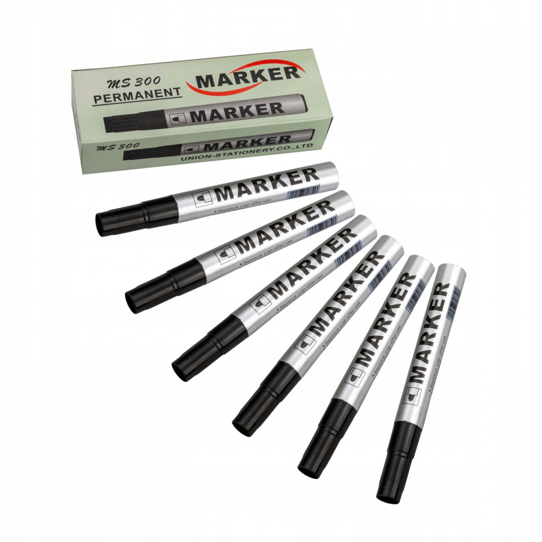 MARKERY 6 SZT CZARNE PERNAMENTNE