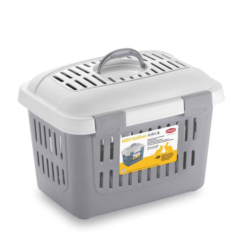 Levně Přepravka hlodavec Midi Gulliver, šedá