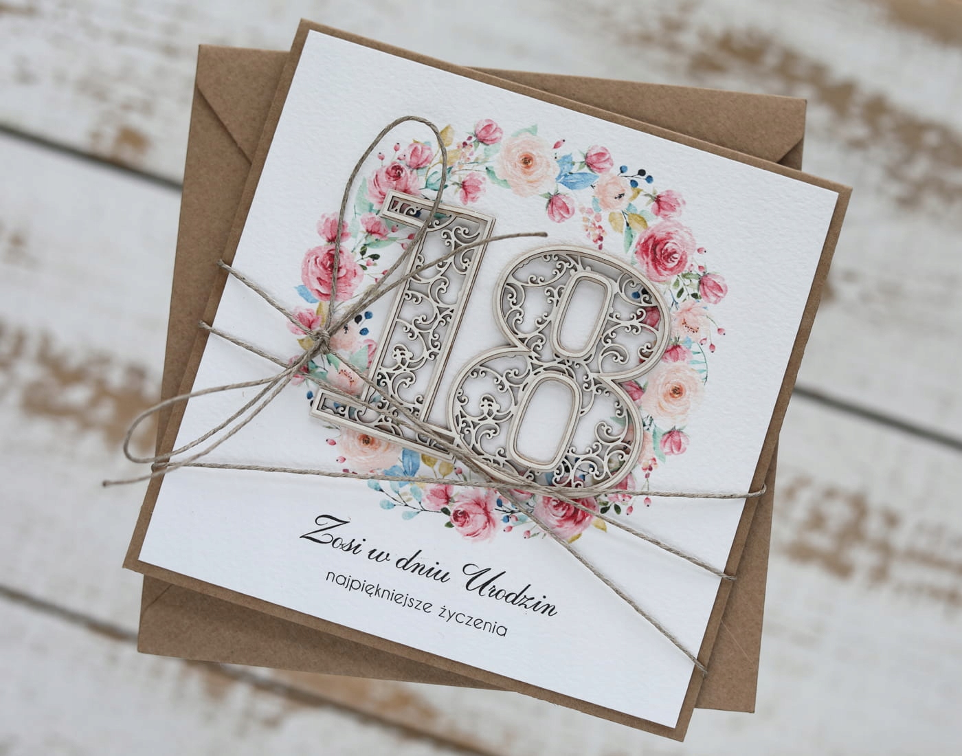 Unikátní ručně vyráběné přání k (18) osmnáctým narozeninám, nápad na pre