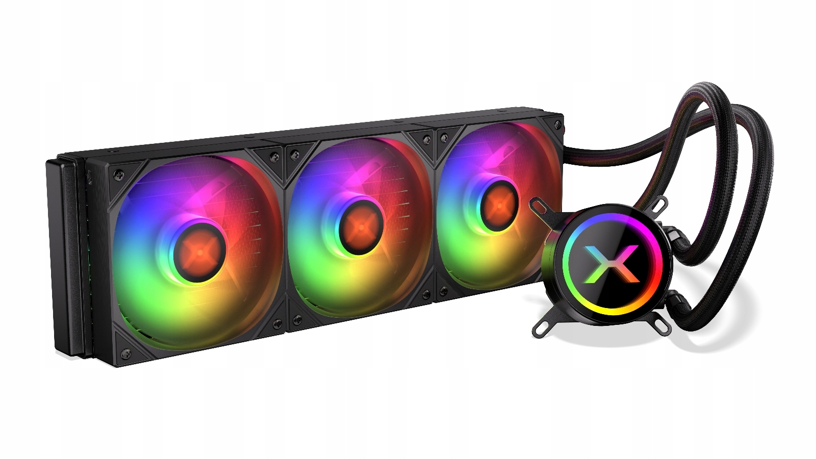 Vodní chlazení Aio Krux HydroX 360 Argb, 3x120 mm ventilátory Argb