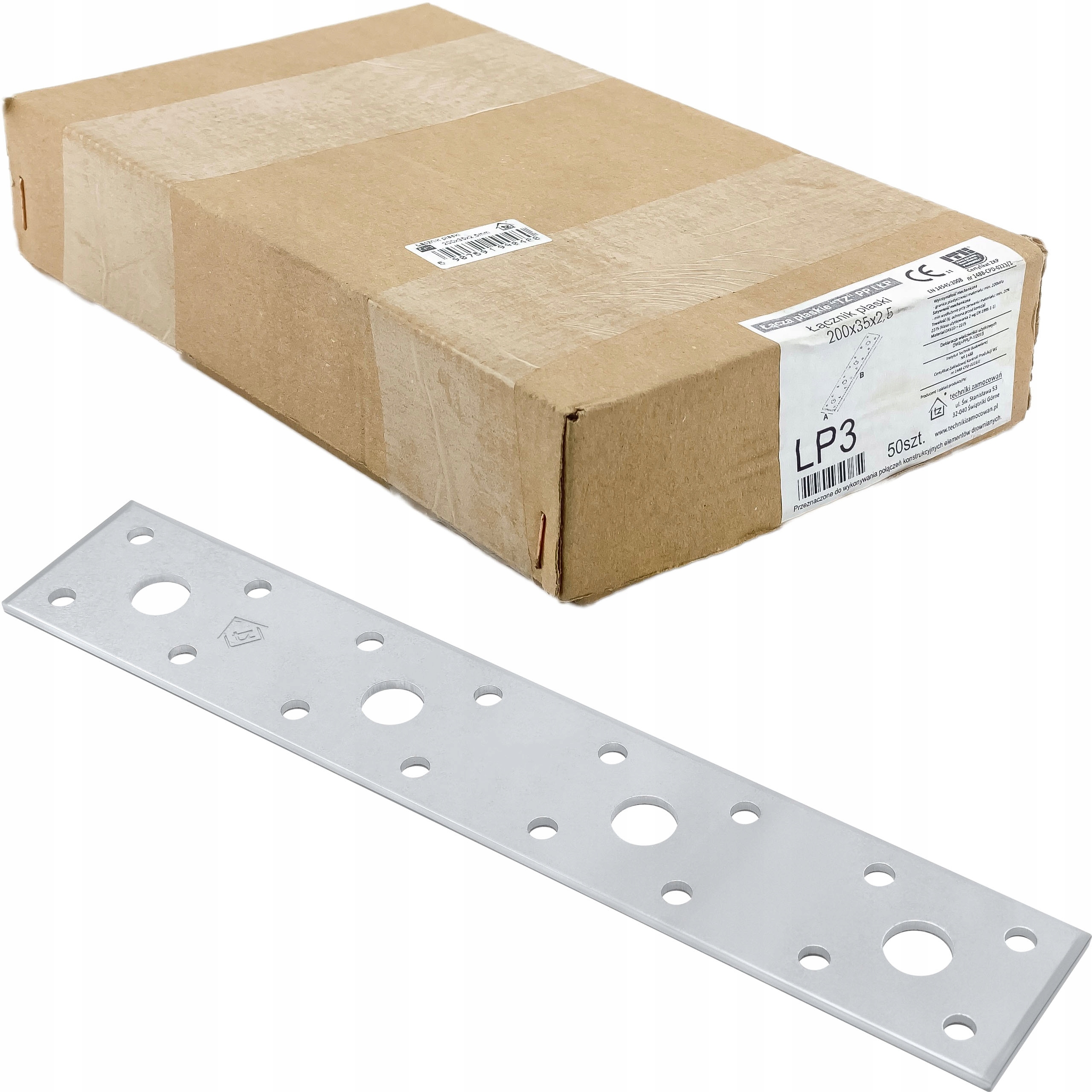 

Łącznik ciesielski płaski ŁP3 200x35x2,5mm 50 szt