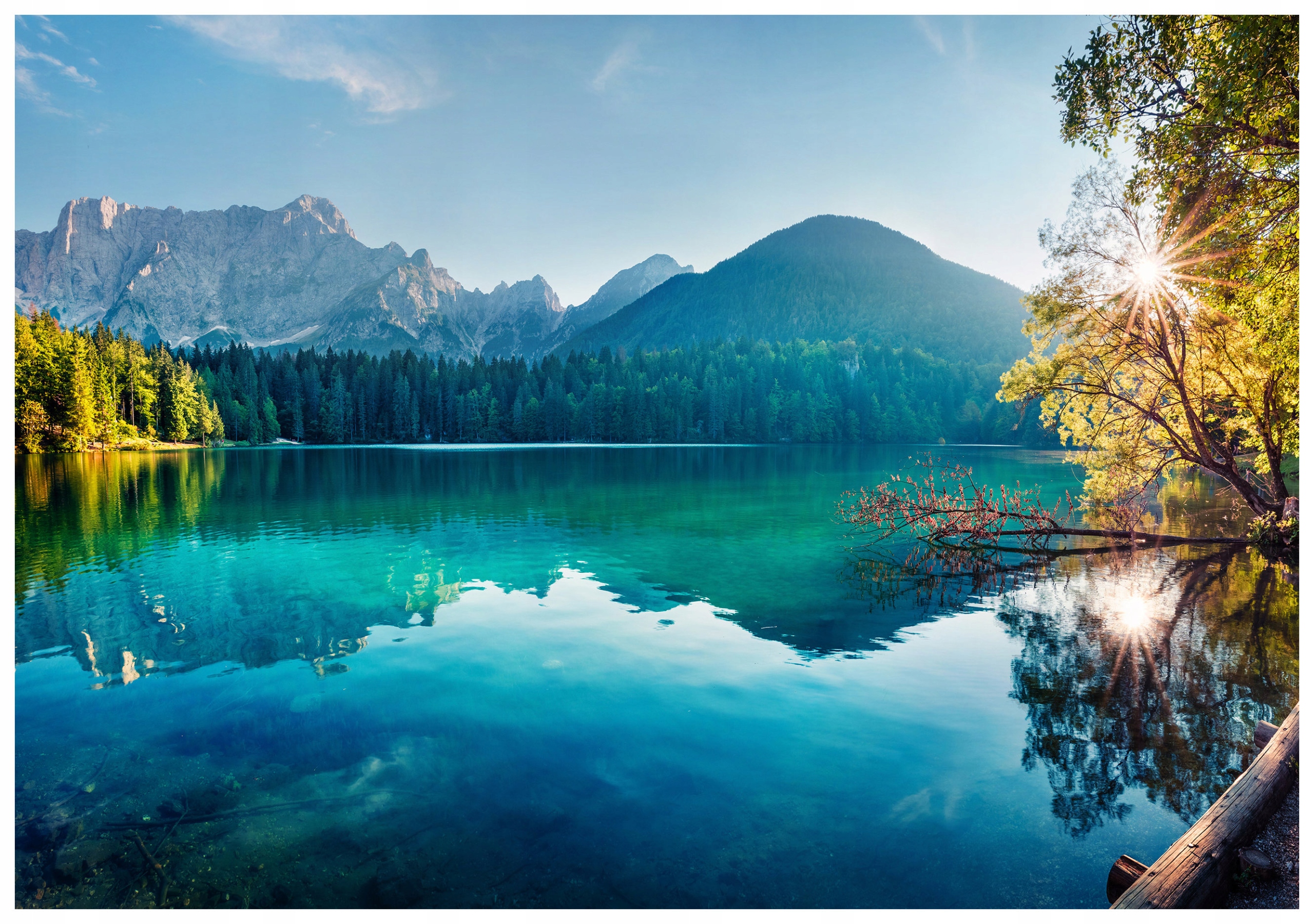 Vliesová fototapeta Jezero Hory Les Krajina do pokoje 250x175 lepidlo