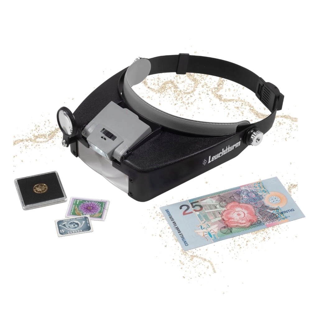 Náhlavní Led lupa zvětšující až 8x Fokus Leuchtturm pro čtení