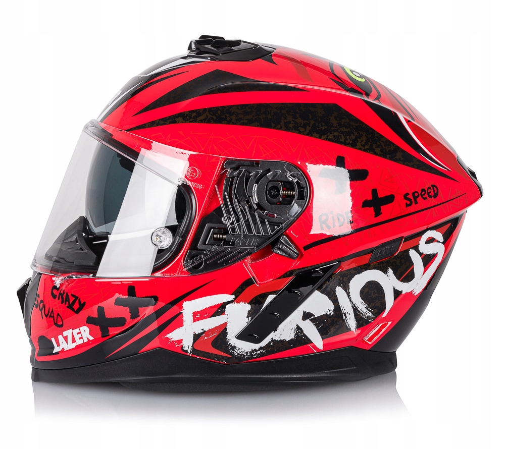 KASK MOTO Z BLENDĄ LAZER RAFALE EVO ONI RED r XL Rodzaj lakieru błyszczący