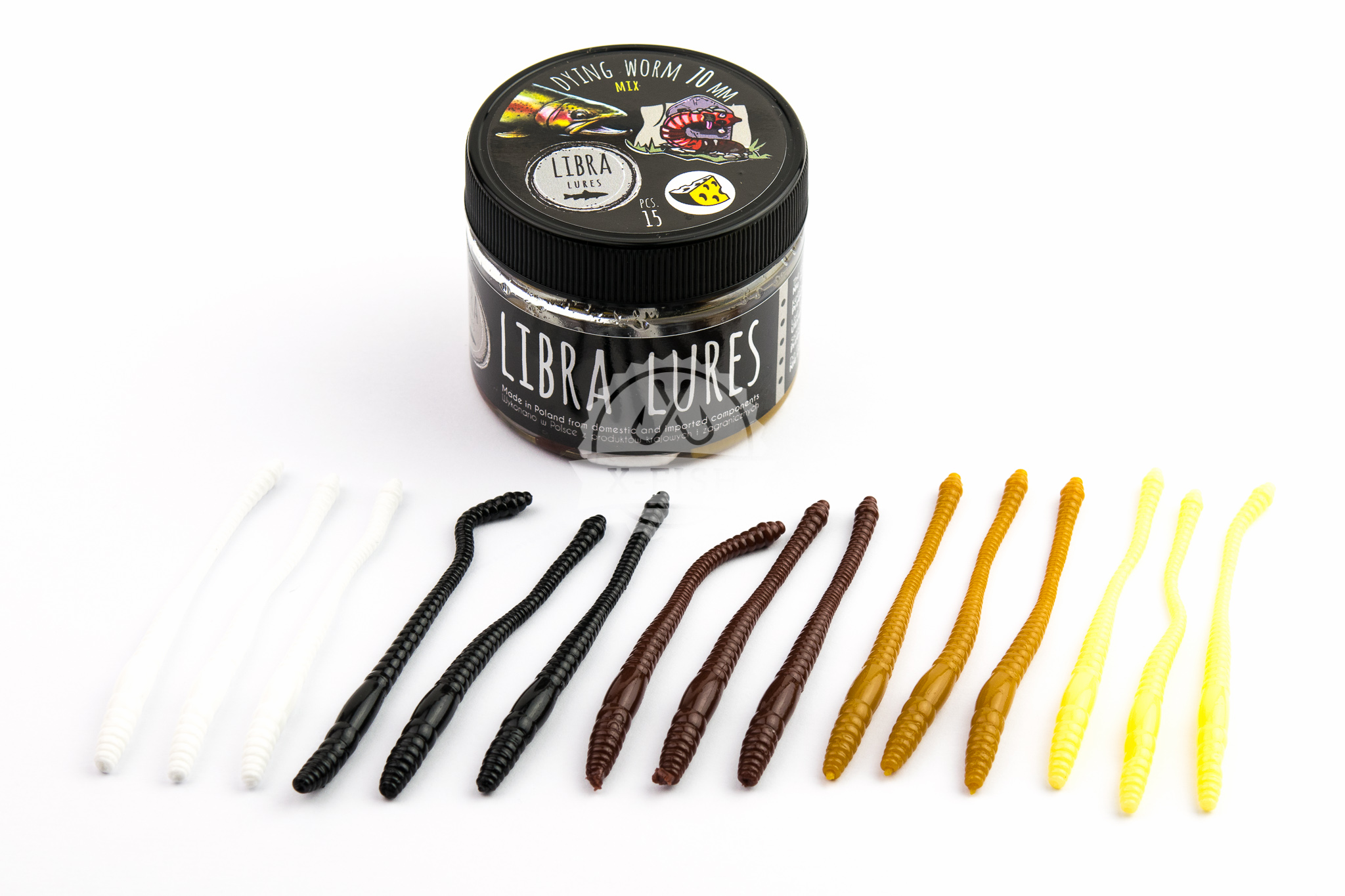 

Zestaw Dying Worm 70 mix. 15szt zapach ser