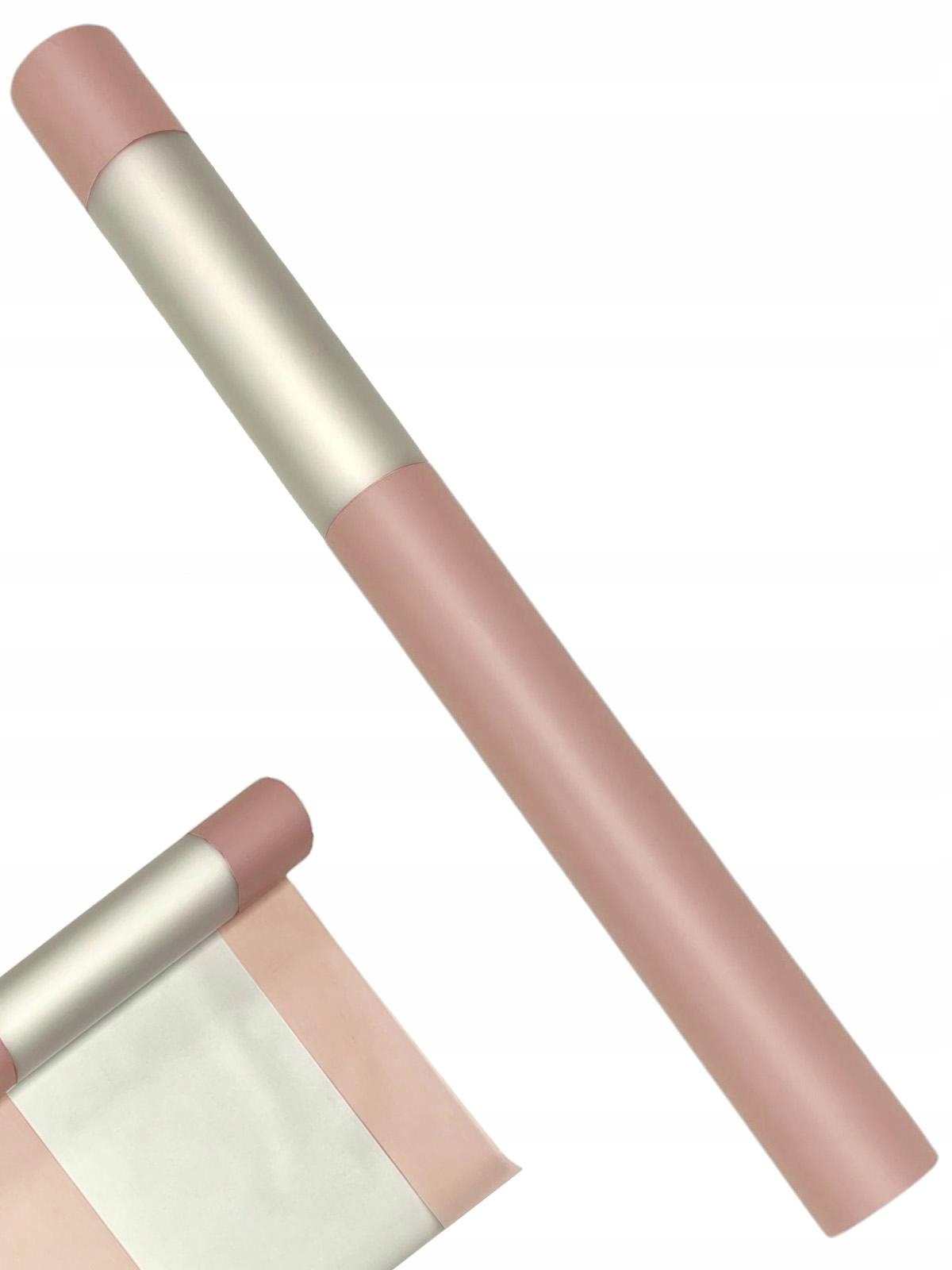 Folia florystyczna satynowa mrożona z okienkiem Jasny brąz Sab-7