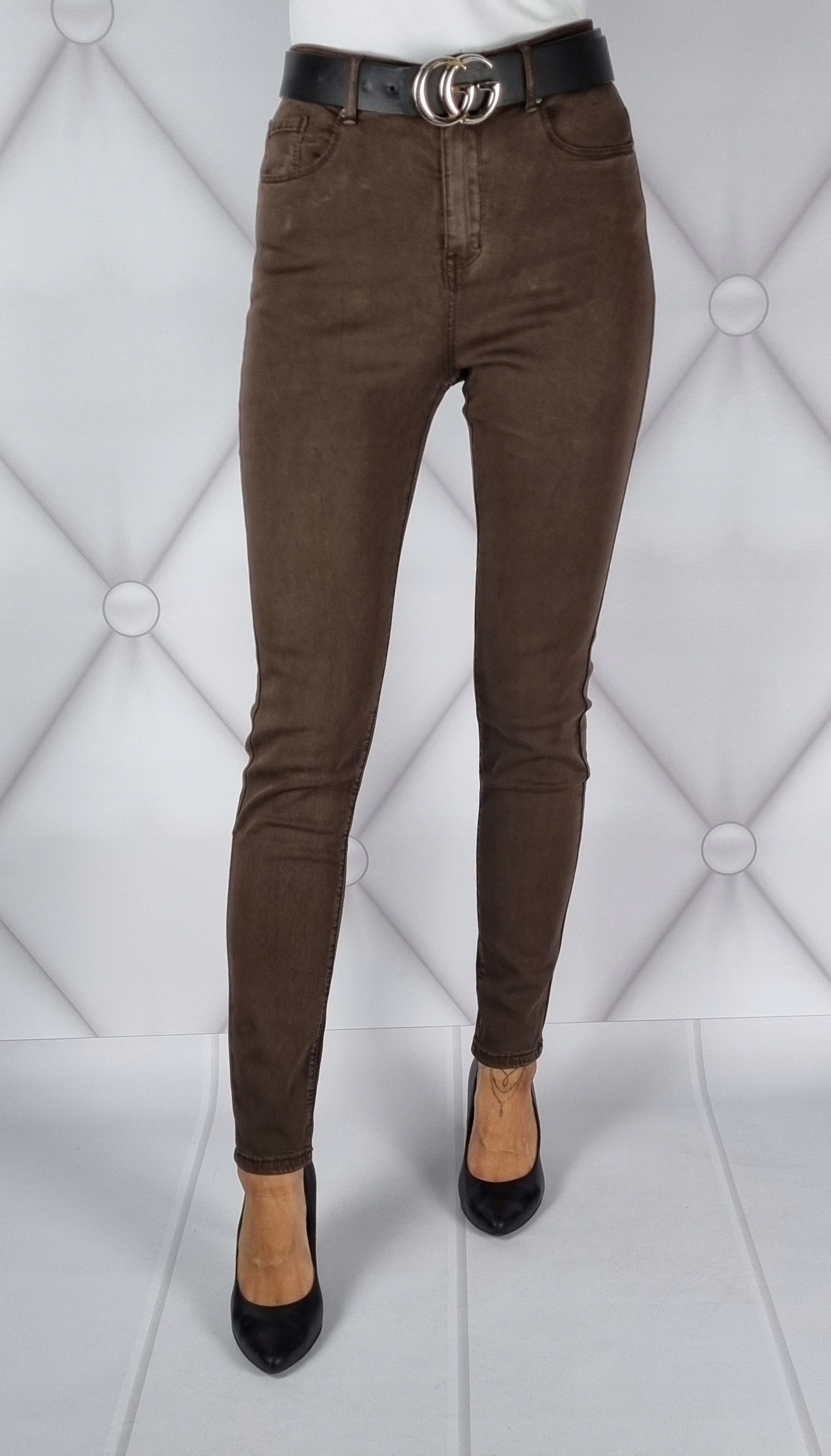 SPODNIE GOODIES Z WYSOKIM STANEM ROZMIAR 40/L Rozmiar 40