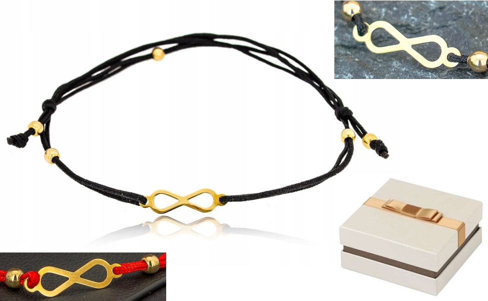 Zlato 585 Zlatý náramek Znamení nekonečna 14 karátů různé barvy