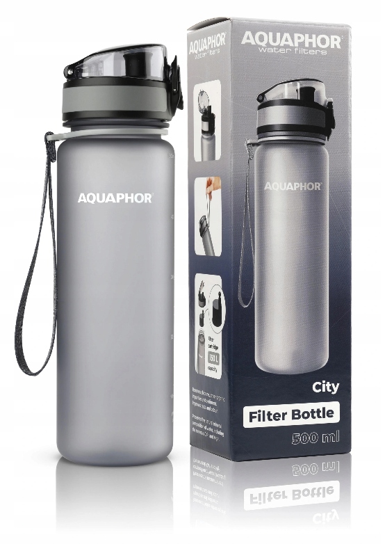 

Butelka filtrująca Aquaphor City 0,5 l szara