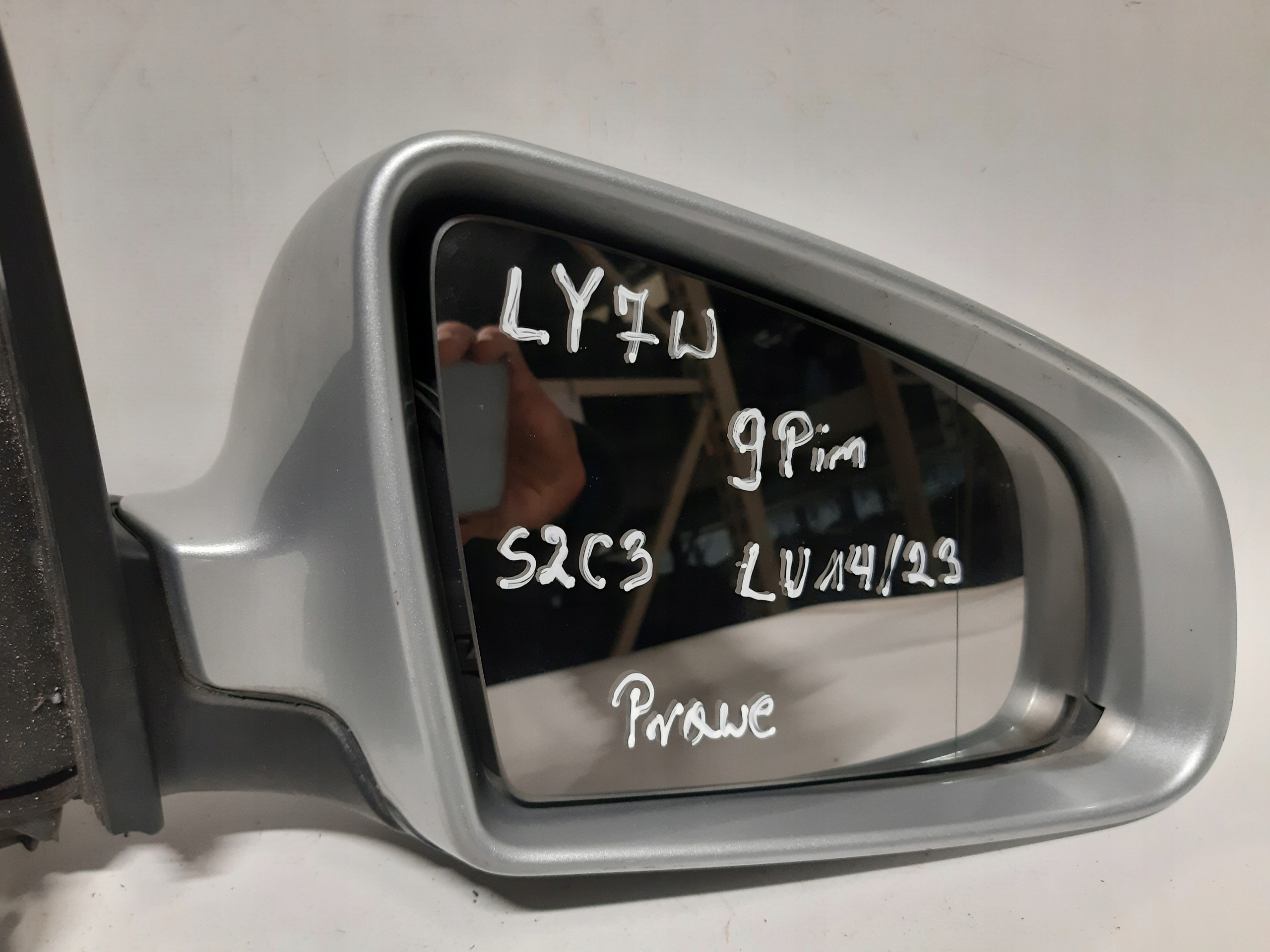 AUDI A6 C6 SPECCHIETTO RETROVISORE Destro 9 PIN argento LY7W