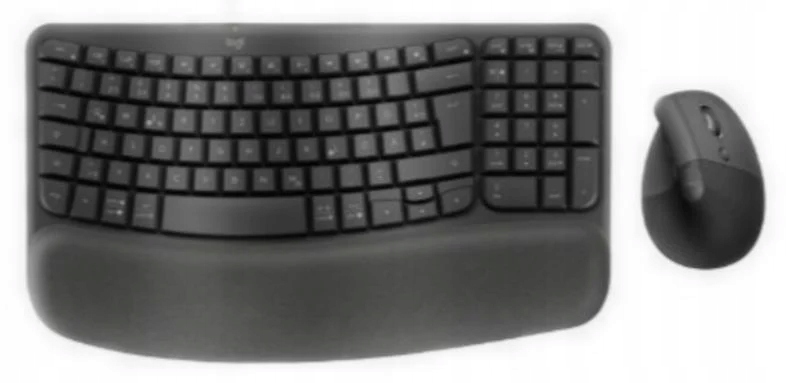 Súprava klávesnice a myši Logitech Combo Wave keys Lift Grafitová