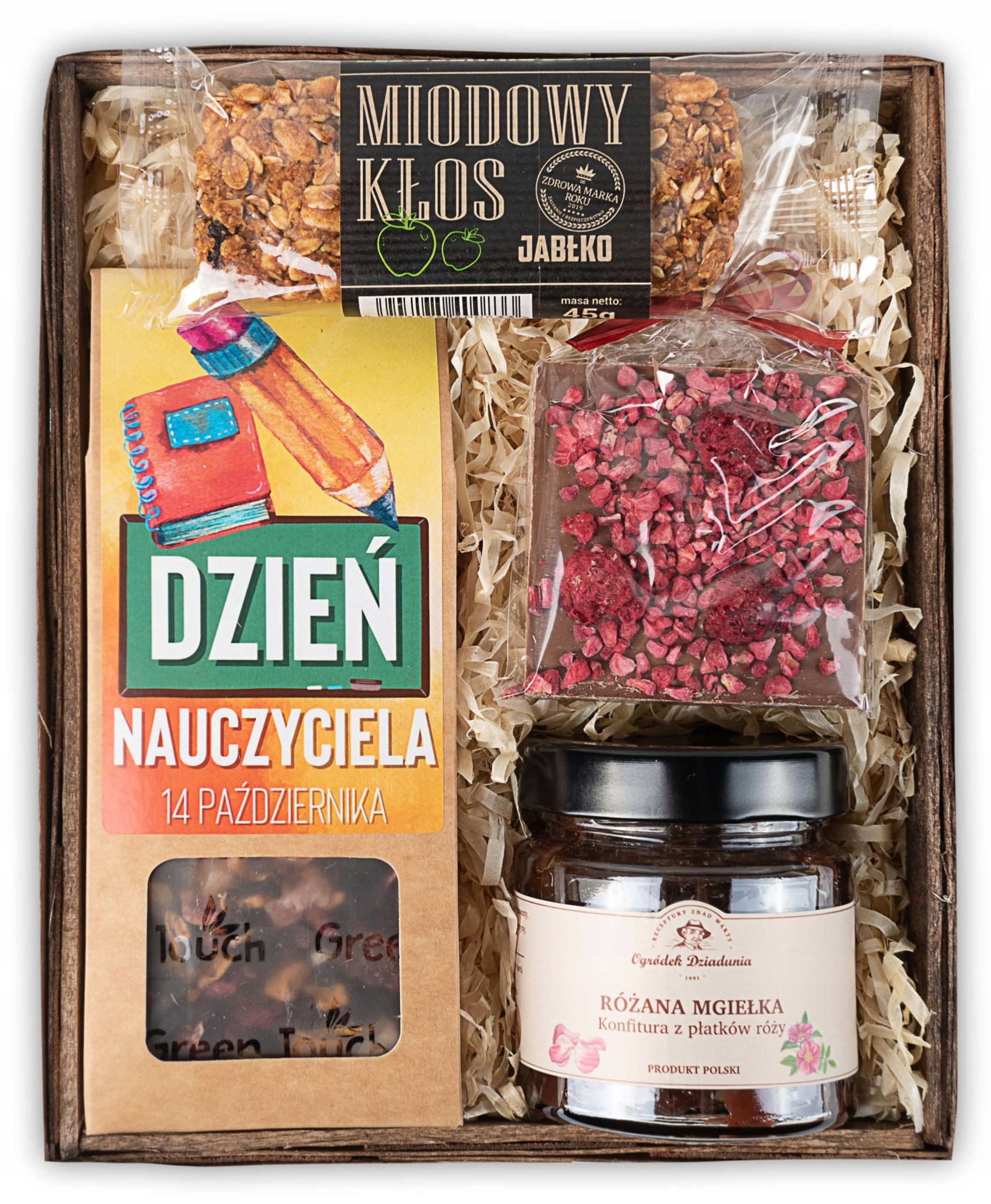 Levně Dárek pro učitele – košík s čajem a konfiturou