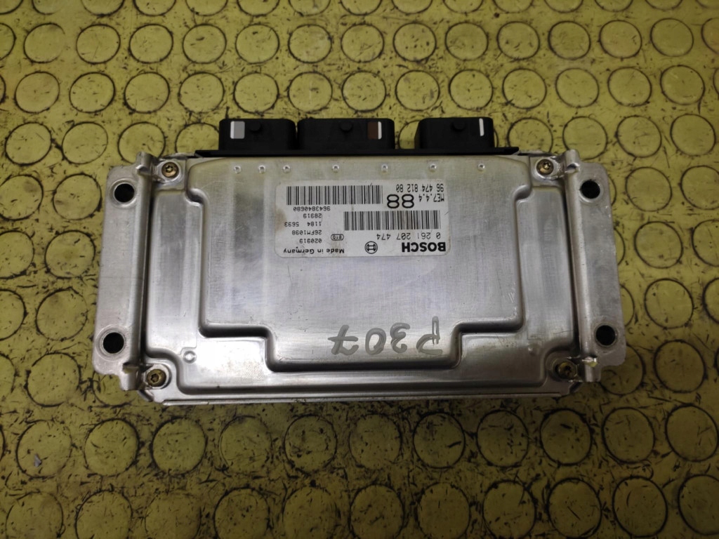 PEUGEOT 307 control unit of the engine 0261207474