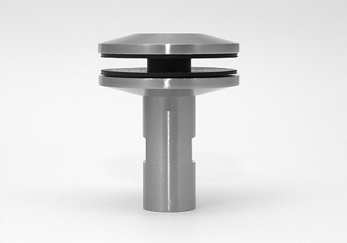 Daszek szklany - rotula fi 58 INOX, z dystansem