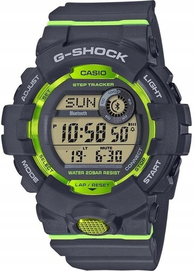 Pánské hodinky G-shock GBD-800-8ER šedé sportovní s krokoměrem