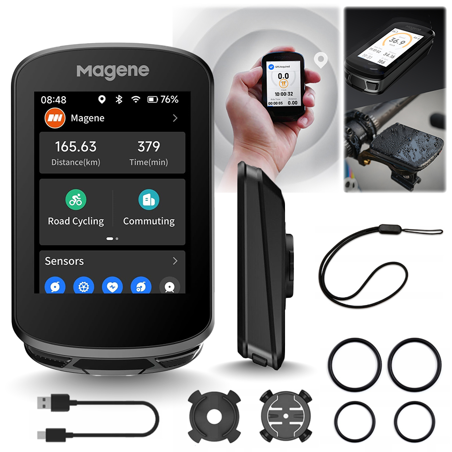 Cyklopočítač počítač pro kolo Gps Wifi Bluetooth 5.0 Ant+ Magene C506