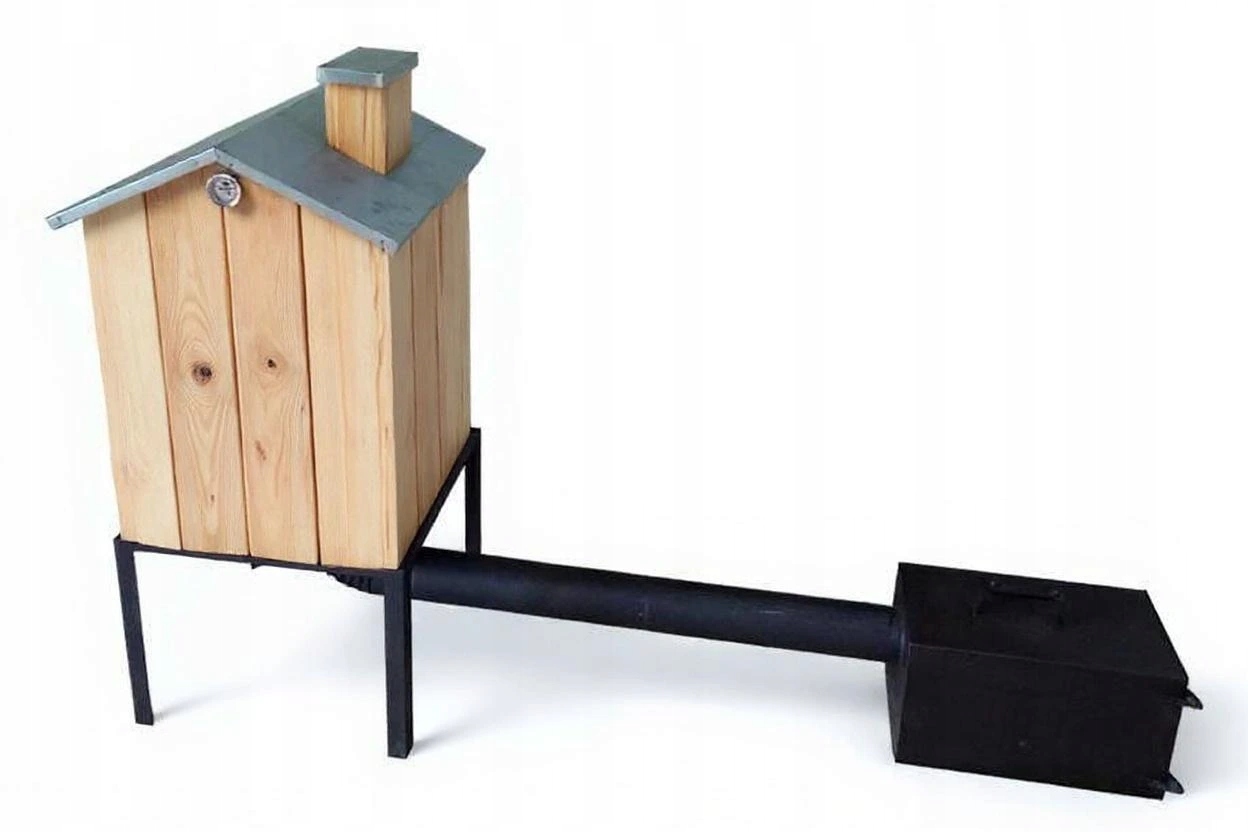 Záhradná drevená udiareň 125 cm s oplechovanou strechou Topagd