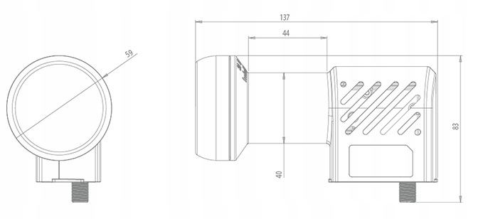 Konwerter Inverto Unicable Zaprogramowany Polsat Model LNB Unicable II SCR 32 Polsat