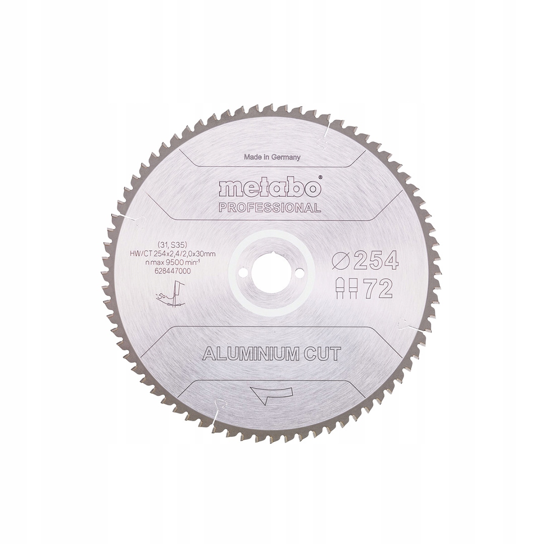 Kotoučová pila na řezání hliníku Metabo 628447000 254x30 mm 72z Hw/ct