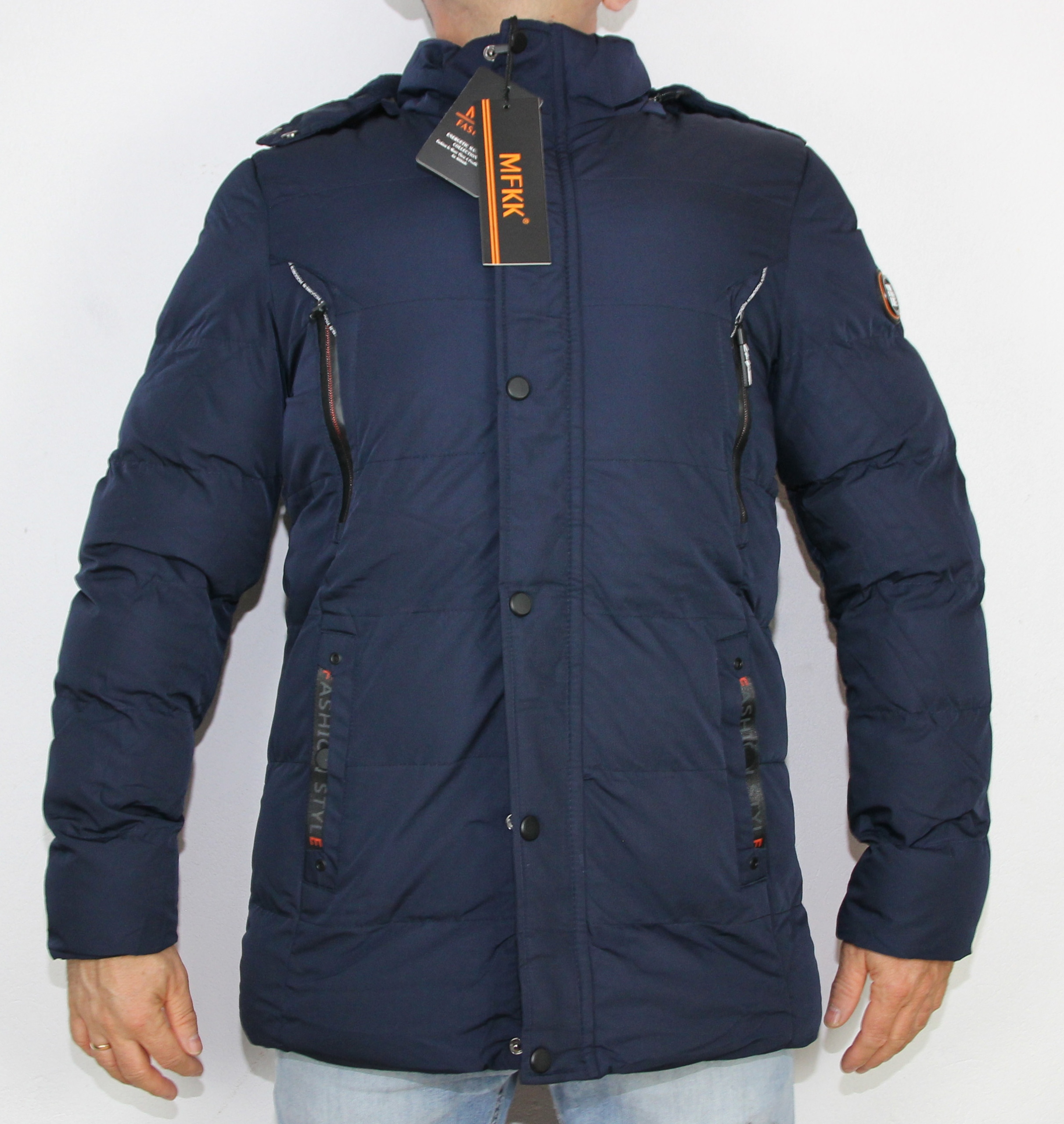 Pánská Bunda S Kapucí Zateplená, Prošívaná, Velikost XL