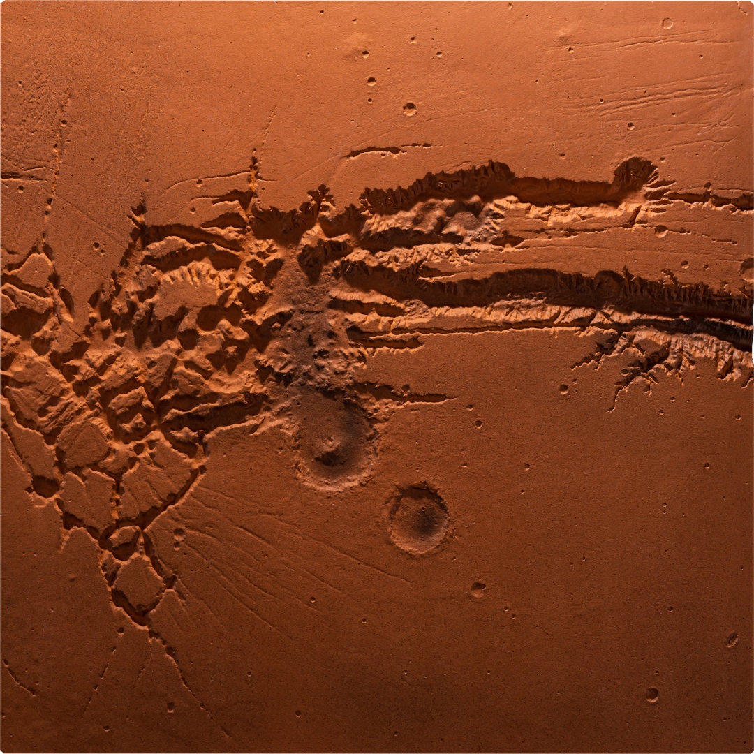 Spacecrafting Valles Marineris Ľavý panel 30cm x 30cm Odliatok Mars